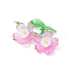 Glass Seed Beaded Flower Pendants&nbsp;PALLOY-MZ00989