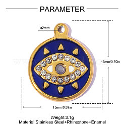 304 Stainless Steel with Enamel Pendants&nbsp;SA-OY002-27G-01