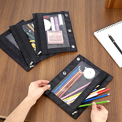 PE Plastic Pencil Pouch for 3 Rings Binder&nbsp;OFST-WH0004-153B-01