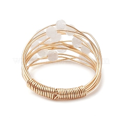 Natural Rainbow Moonstone Finger Rings&nbsp;RJEW-TA00221-03