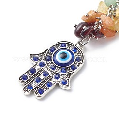 Gemstone Chips Cluster Pendant Decoration&nbsp;HJEW-JM00770