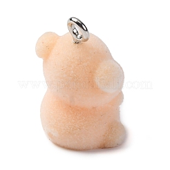 Flocky Resin Pendants&nbsp;FIND-S001-01B