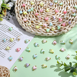 200Pcs Imitation Shell & Pearl Acrylic Pendants&nbsp;FIND-ME0003-99