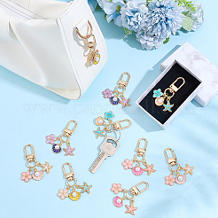 10Pcs 5 Style Alloy Enamel Pendant Decorations&nbsp;HJEW-PH02090