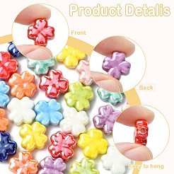 30Pcs 10 Colors Handmade Porcelain Beads&nbsp;PORC-FS0001-51