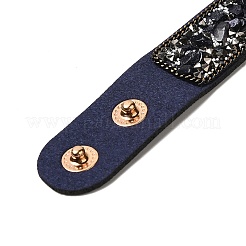 Faux Suede Snap Cord Bracelet&nbsp;LS-BJEW-F428-15