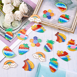 45Pcs 9 Styles Acrylic Cabochons&nbsp;MACR-CJ0001-29