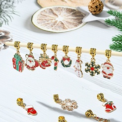 14Pcs Christmas Theme Alloy Enamel Pendants&nbsp;PALLOY-YW00033