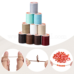 11 Rolls 11 Colors Round Waxed Polyester Cord&nbsp;YC-PA0001-01