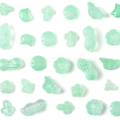 120Pcs 8 Styles Spray Painted Transparent Glass Beads&nbsp;GLAA-FS0002-22