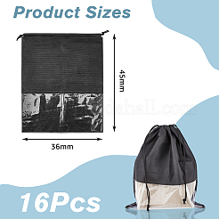 Non-woven Fabric Shoes Storage Bags with Visible Window&nbsp;ABAG-WH0045-13A