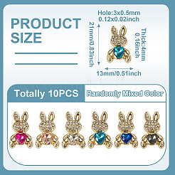 10Pcs UV Plating Alloy Pendants&nbsp;ALRI-TADJ0001-03