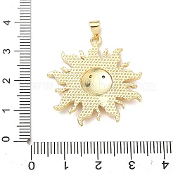 Brass Micro Pave Cubic Zirconia Pendants&nbsp;KK-P345-27G