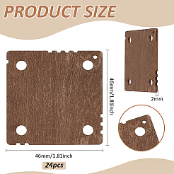 24Pcs Wooden Blocking Boards&nbsp;DIY-BC0014-31B