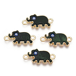 Alloy Enamel Elephant Connector Charms&nbsp;ENAM-A139-07G-08