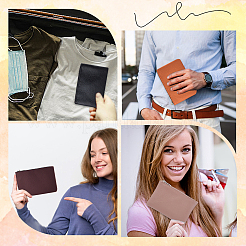 4Pcs 4 Colors PU Leather Zip Pouches&nbsp;ABAG-CL0001-30