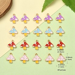 20Pcs 4 Colors Autumn Theme Alloy Enamel Charms&nbsp;ENAM-YW0003-40