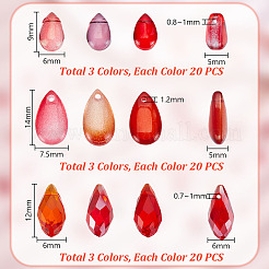 180Pcs 9 Styles Transpaarent Glass Beads&nbsp;GLAA-GA0002-17