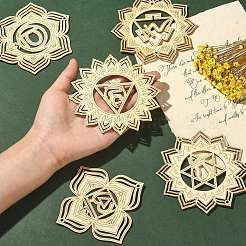50Pcs 5 Styles Undyed Wood Connector Charms Set&nbsp;WOOD-CJ0001-74