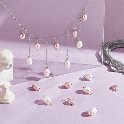 20Pcs Natural Pearl Pendants&nbsp;PALLOY-GA00015