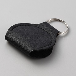 PU Leather Guitar Picks Holder Keychain Plectrums Bag Case Supplies&nbsp;KEYC-WH0040-02A