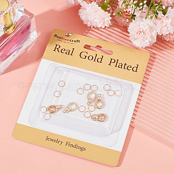 6Pcs Brass Spring Gate Rings&nbsp;DIY-BBC0001-52