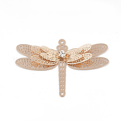 Brass Filigree Joiners Links&nbsp;KK-S353-003A-02LG