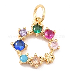 Eco-Friendly Brass with Glass Pendants&nbsp;KK-K268-13G