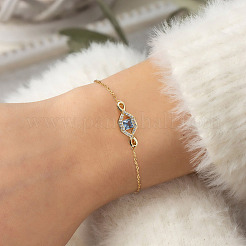 925 Sterling Silver Eye Link Bracelet for Women&nbsp;STER-M116-11G