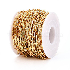 Brass Wavy Rectangle Link Chains&nbsp;CHC-T018-46G