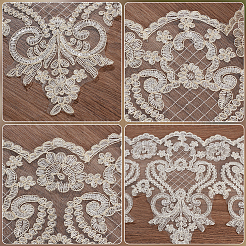 Polyester Lace Trims&nbsp;SRIB-WH0011-345B