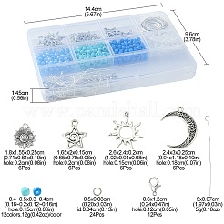 DIY Ocean Theme Glass Seed & Alloy Pendant Jewelry Kits&nbsp;DIY-FS0006-16