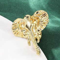 Brass Adjustable Open Cuff Rings for Women&nbsp;RJEW-R032-02G