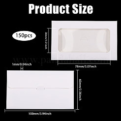 150Pcs Rectangle Paper Mini Gift Card Envelopes with Hollow Visible Window&nbsp;CON-GL0001-06