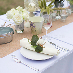 6Pcs Plastic & Foam Leaf Napkin Rings&nbsp;AJEW-OC0014-40