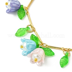 Brass Bar Link Chains Charm Bracelets&nbsp;BJEW-JB11523-02
