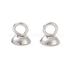 201 Stainless Steel Bead Cap Pendant Bails&nbsp;STAS-G224-24P-04