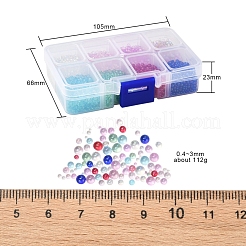 8 Colors DIY 3D Nail Art Decoration Mini Glass Beads&nbsp;GLAA-YW0001-36