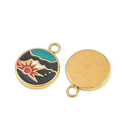 304 Stainless Steel with Enamel Pendants&nbsp;STAS-Z166-11G-01