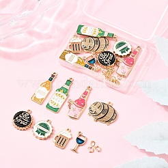 16Pcs 8 Styles Oktoberfest Alloy Enamel Pendants&nbsp;ENAM-FP0001-83