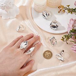 1 Bag Rhinestone Finger Rings for Women&nbsp;RJEW-ME0001-04