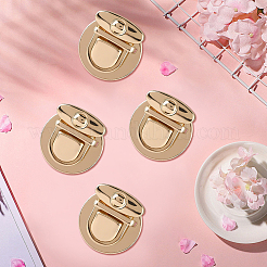 6Pcs Flat Round Alloy Bag Tuck Lock Clasps&nbsp;FIND-CP0003-23G