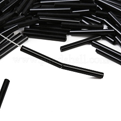 Opaque Glass Bugle Beads&nbsp;SEED-R028-2x20-C01