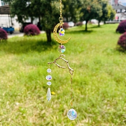 Alloy Moon & Branches Hanging Ornaments&nbsp;PW-WGA4F5F-01