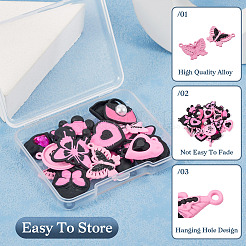 20Pcs 10 Style Spray Painted Alloy Pendants&nbsp;FIND-TA0002-89