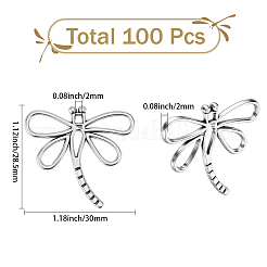 100Pcs Dragonfly Tibetan Style Alloy Pendants&nbsp;TIBEP-SC0003-46
