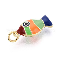 Brass and Enamel Pendants&nbsp;KK-T079-02A-G