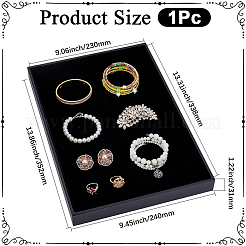 Velvet Covered Wood Display Trays for Jewelry&nbsp;ODIS-BBC0001-10