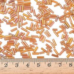 AB Color Plated Glass Bugle Beads&nbsp;X-SEED-R012-162C