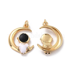 Eco-friendly Brass Enamel Pendants&nbsp;KK-D066-13G-RS